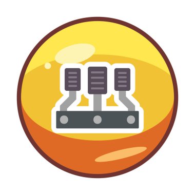 Araba Hızlandırıcı düz simgesi, vektör illüstrasyonu 