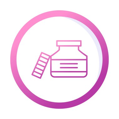 Mürekkep kavanozu simgesinin vektör çizimi 