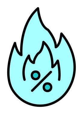 Hot Sale ikon vektör illüstrasyon tasarımı ile basit düz ateş