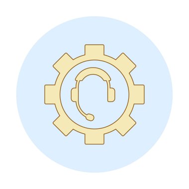 düz Arama Servisi vektör simgesini ayarlıyor 