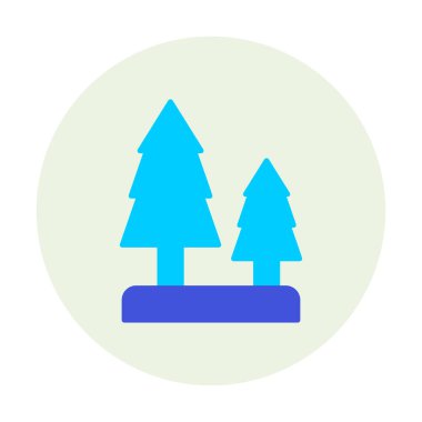 Orman ikonu vektör illüstrasyonu 