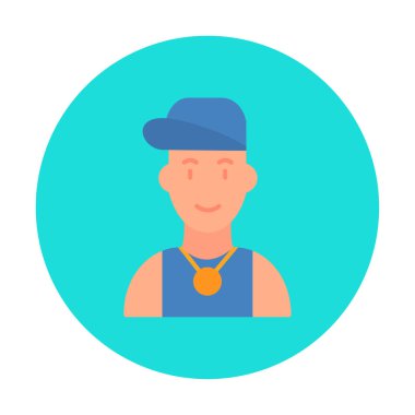 Hip Hop Man ikon vektör illüstrasyonu