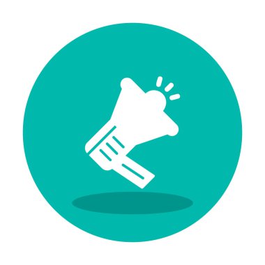 Megafon vektör illüstrasyonlu tanıtım konsepti simgesi