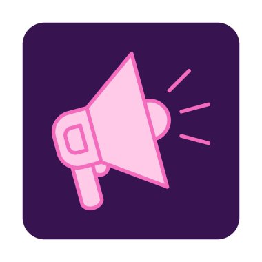 megafon ikonu. Hoparlör vektör illüstrasyonu. düz dizayn