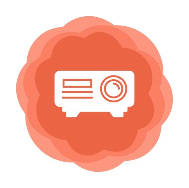 düz projektör web simgesi vektör çizimi tasarımı