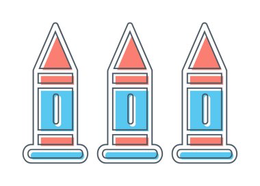 Askeri silah mermileri vektör ikonu. Sembol, logo çizimi. Vektör grafikleri 