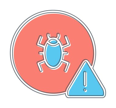 düz CD virüs ikon vektör çizimi