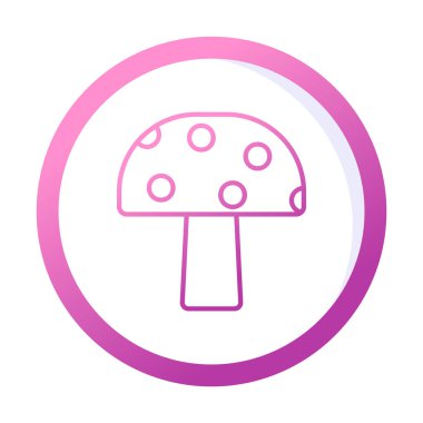 Mushroom icon, vector illustration simple design