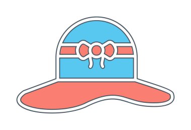 Güneş şapkası Icon vektör çizim