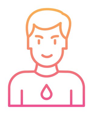 Basit Survivor kişi avatar simgesi, vektör illüstrasyonu