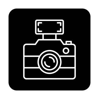 fotoğraf makinesi simgesi, vektör illüstrasyonu