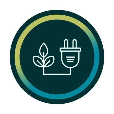 Basit Biyokütle eko enerji simgesi, vektör illüstrasyonu