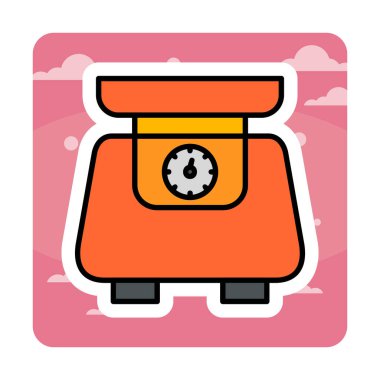 ölçekli düz simge, vektör illüstrasyonu