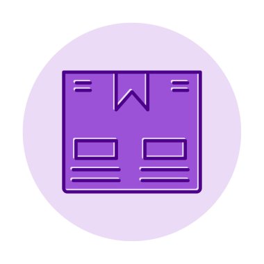 Taşıma Kutusunun vektör illüstrasyonu modern simge                             