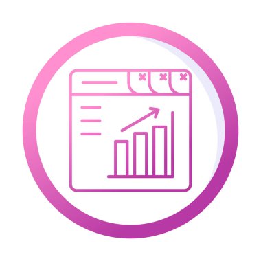 büyüme grafik simgesini, vektör çizim