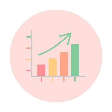 büyüyen grafik, bar grafiği vektör çizimi