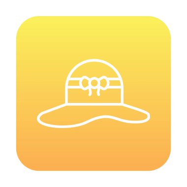 Güneş şapkası Icon vektör çizim