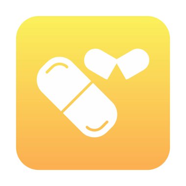 ilaç yassı ikonu, kapsüller, haplar            