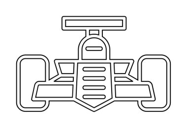 Yarış arabası ikonu vektör çizimi