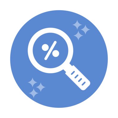 İndirimli Arama ikonu vektör illüstrasyonu