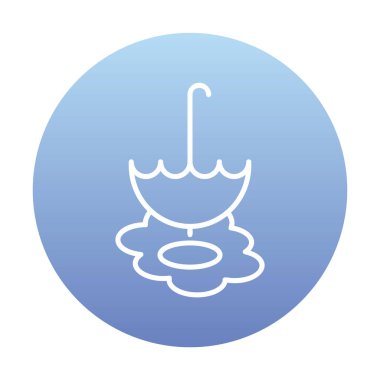 şemsiye simgesi vektör illüstrasyonu 