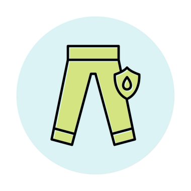 Su geçirmez pantolon ikonu vektör çizimi