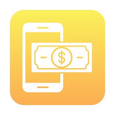 Basit Çevrimiçi Ödeme simgesi, vektör illüstrasyonu