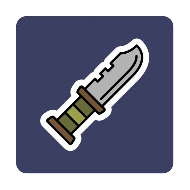 askeri bıçak ikonu vektör illüstrasyon sembolü tasarımı