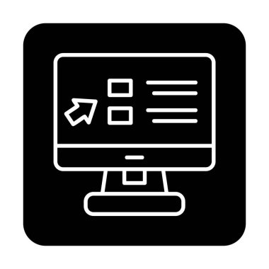 Basit Online Course Üniversitesi simgesi, vektör illüstrasyonu