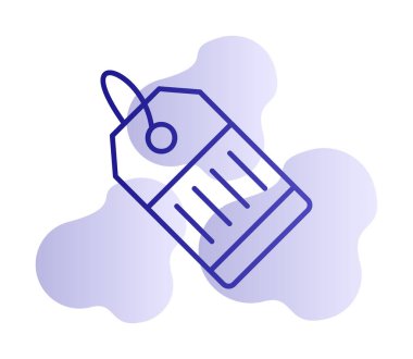 Fiyat Etiketi simgesi, vektör illüstrasyonu basit tasarım