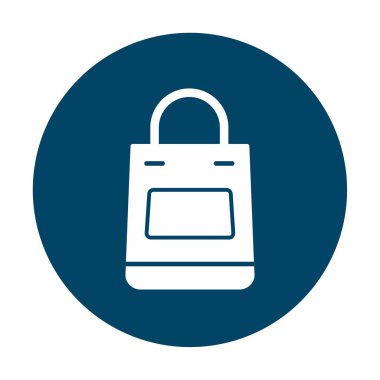 Alışveriş poşeti simgesi, vektör illüstrasyonu basit tasarım