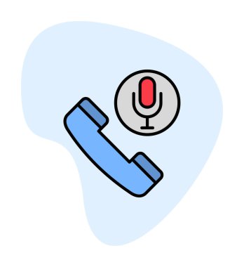 Basit Arama Kaydı simgesi, vektör illüstrasyonu