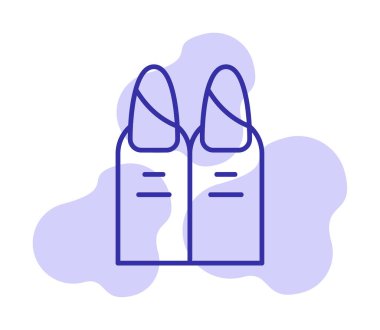 iki çivi web simgesi, vektör illüstrasyonu 