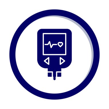 modern düz düz Glucometer simgesi çizimi