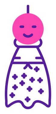 Teru Teru Bozu simgesi, vektör çizimi