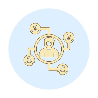 Vektör olarak basit bir düz sosyal ağ simgesi. logotype