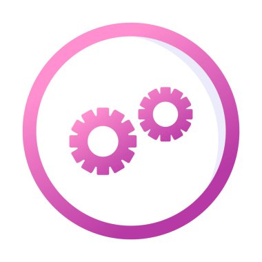 Gears'ı web simgesi, vektör çizim 