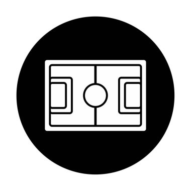 Basit düz futbol ikonu vektör illüstrasyonu