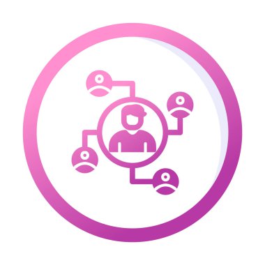 Vektör olarak basit bir düz sosyal ağ simgesi. logotype