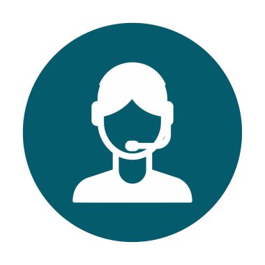 Vektör olarak Müşteri Hizmetleri Ajanı simgesi. logotype