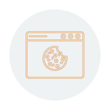 Basit Web Kurabiyeleri simgesi, vektör illüstrasyonu