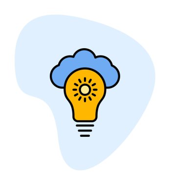 Bulut vektör ikonu. düz biçim 