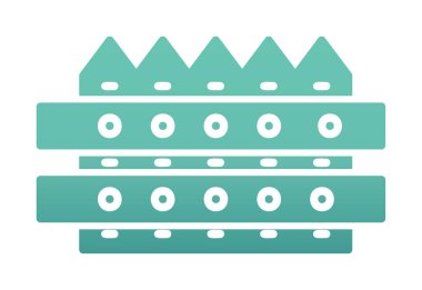 çit web simgesi, vektör çizim 