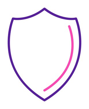 Kalkan yassı ikon vektör çizimi