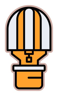 Sıcak Hava Balonu web simgesi basit illüstrasyon