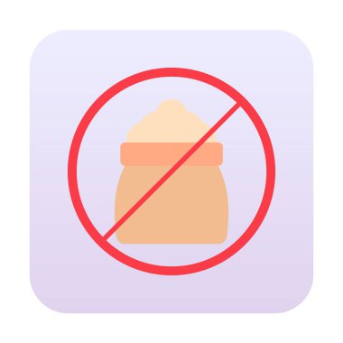 Şeker işareti yok, vektör illüstrasyonu  