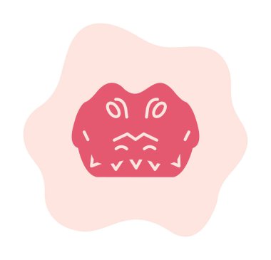 Basit timsah simgesi, vektör illüstrasyonu