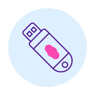 usb flash disk simgesinin vektör çizimi 