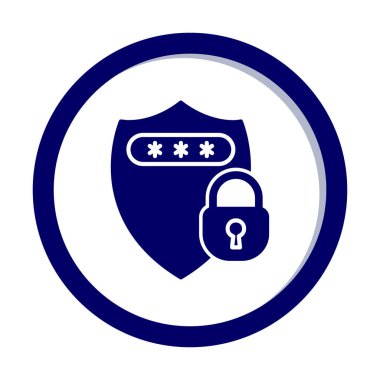 Basit Parola simgesi, vektör illüstrasyonu