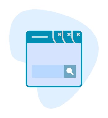 Basit Düz Arama Çubuğu vektör çizimi 